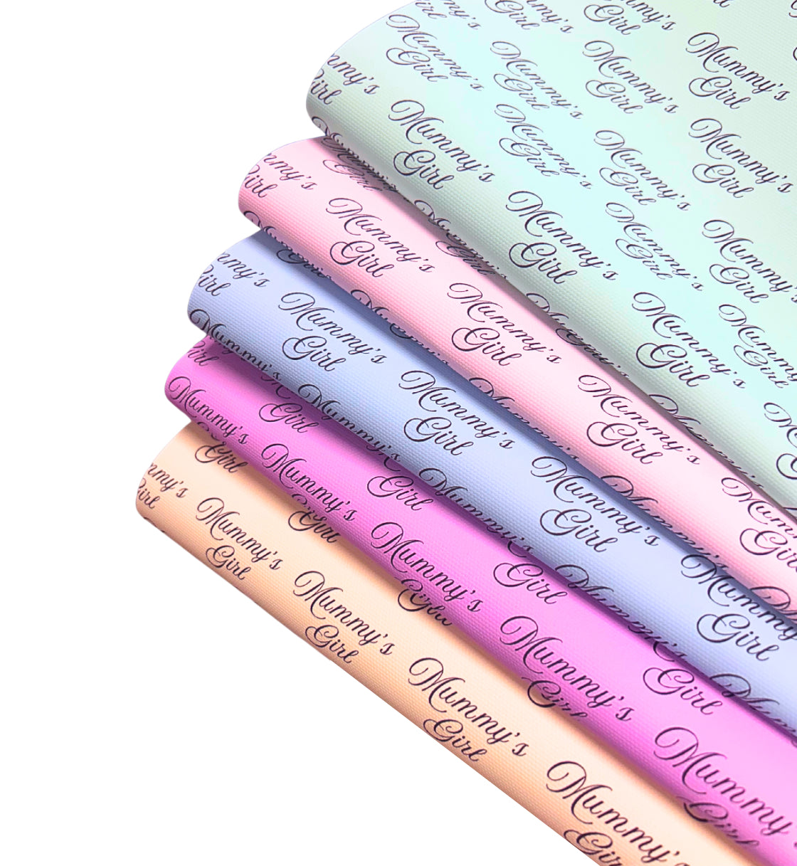 5 x Mummy’s girl themed printed canvas sheets A4