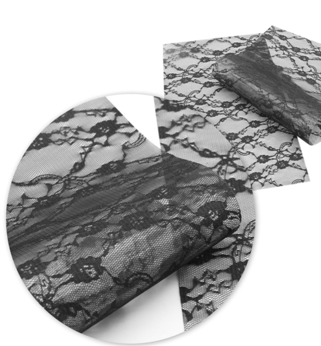 Black Lace pvc transparent jelly fabric Wednesday