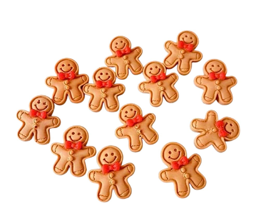4 x Gingerbread flatback embellishments