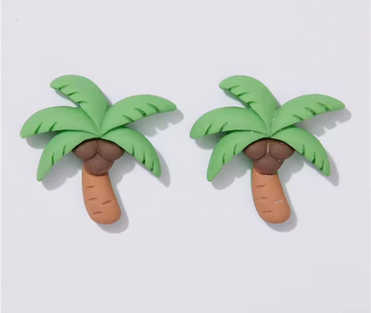 Palm tree resin Flatback Embellishments x 4