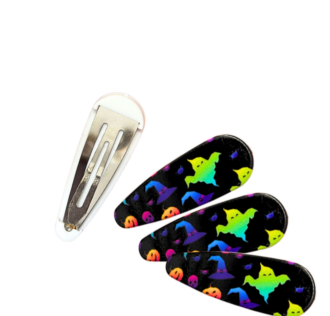 Halloween patterned snap clip with cover