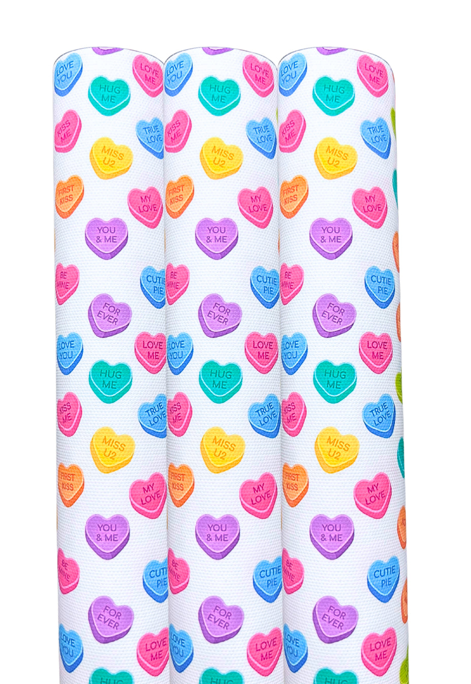 Love hearts printed premium canvas fabric fabric A4