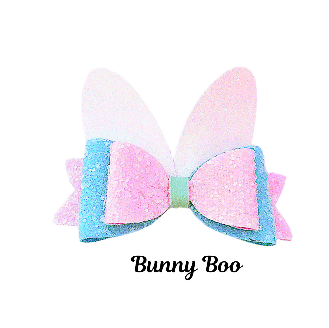 3” Bunny double loop bow template