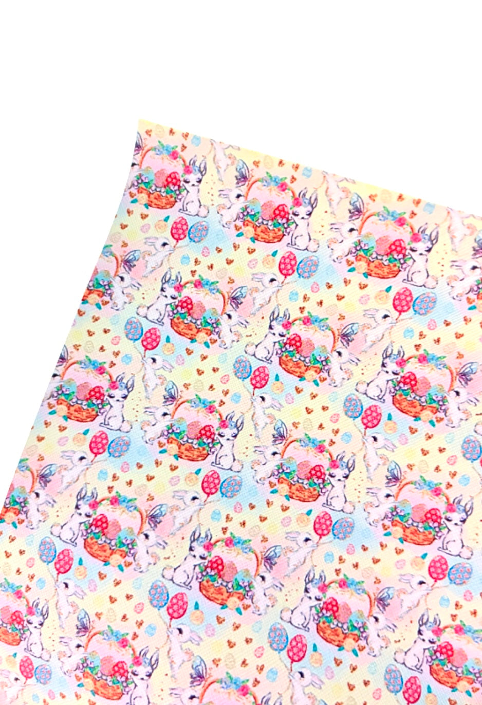 Easter bunny leatherette fabric A4