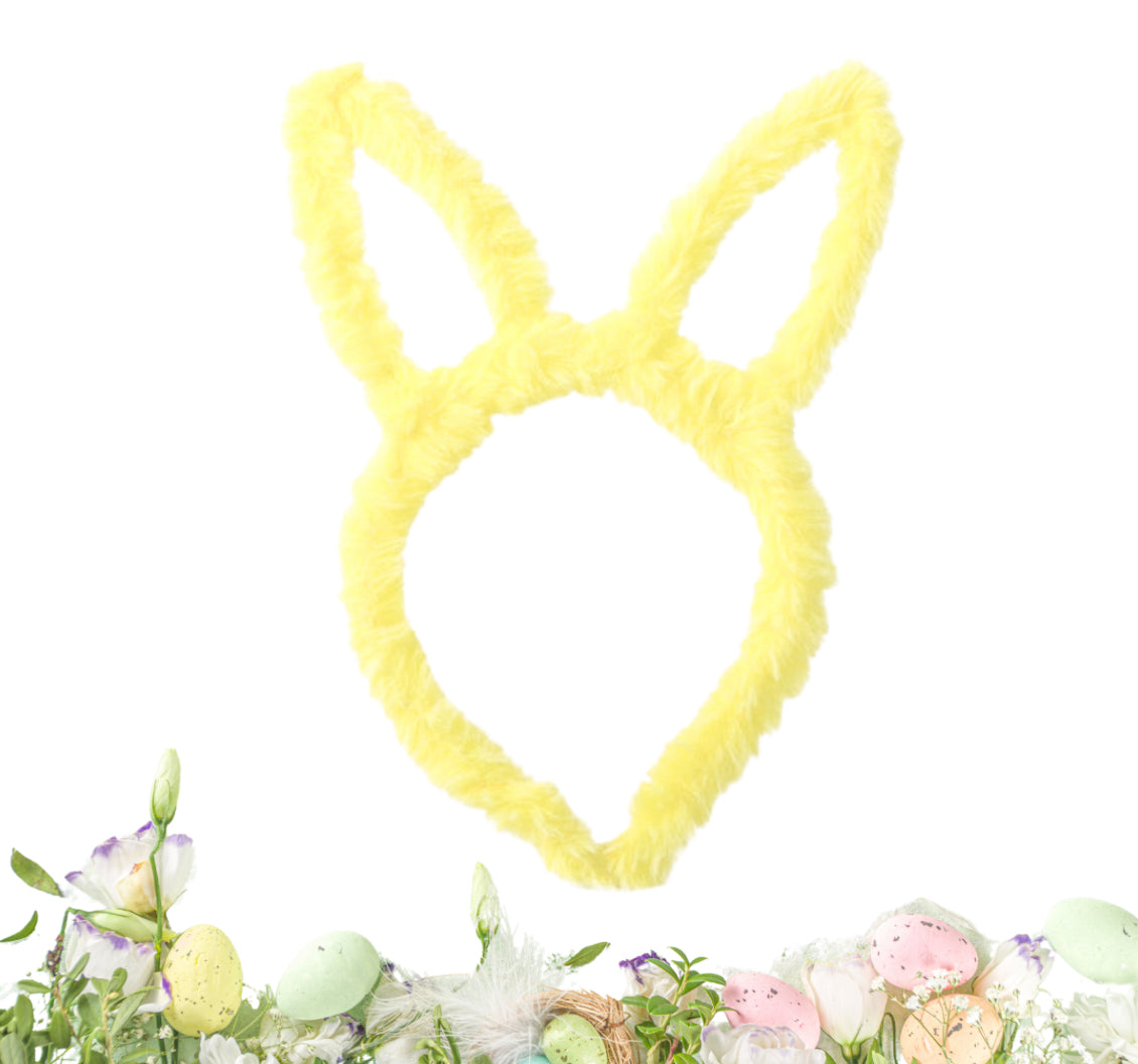 Faux fur lemon Bunny Headbands