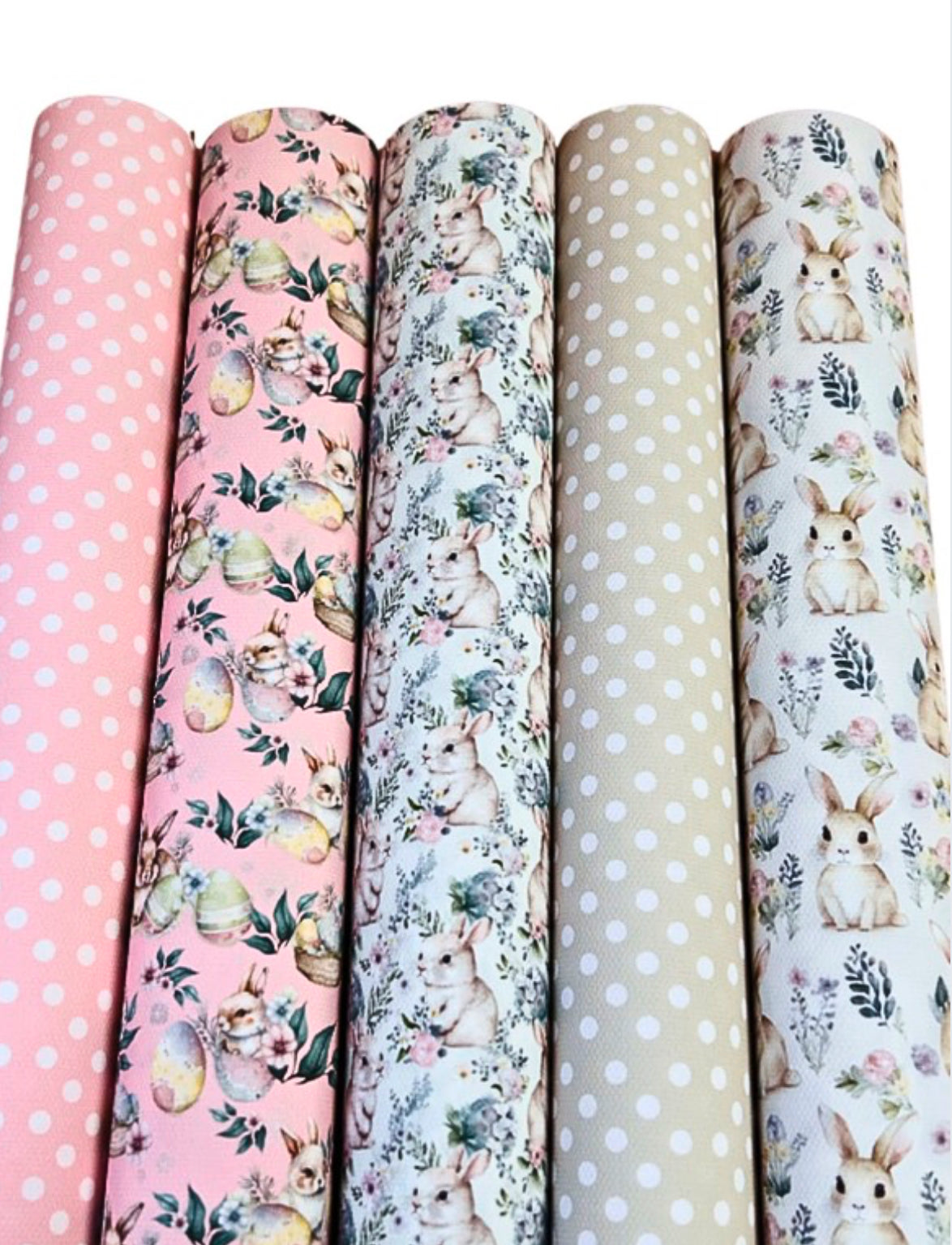 5 x Easter themed printed canvas sheets A4