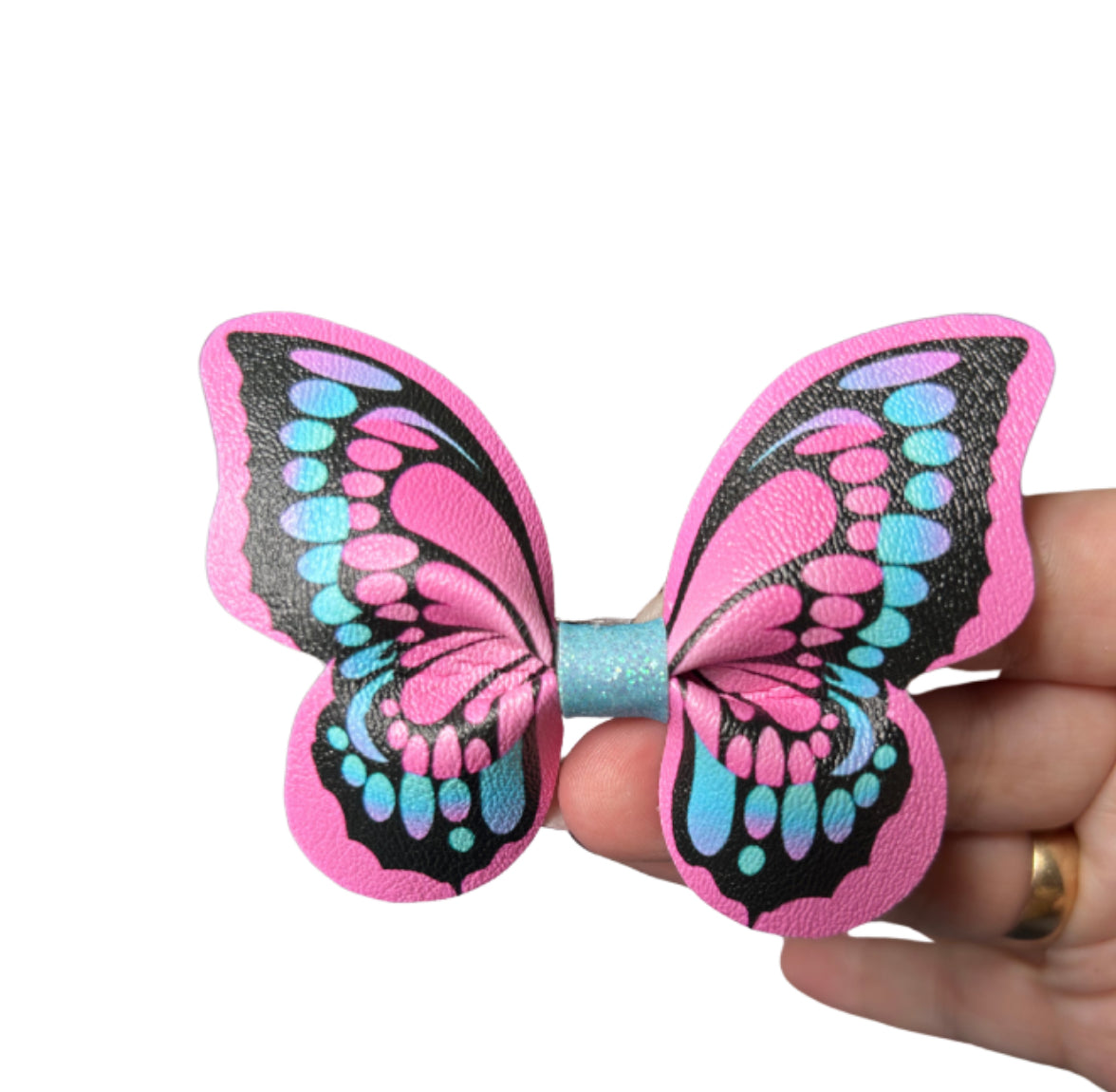 7 x Pre printed Ready to cut Butterfly Pinch bows 3.5”