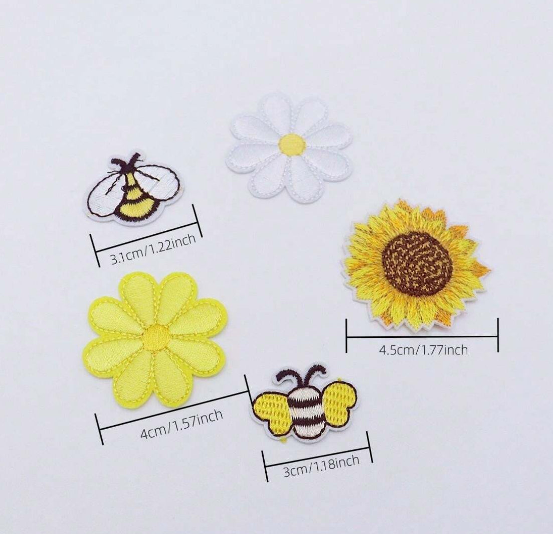 15 Piece Ready to ship Sundlower Daisy and Bumblebee feltie embellishments