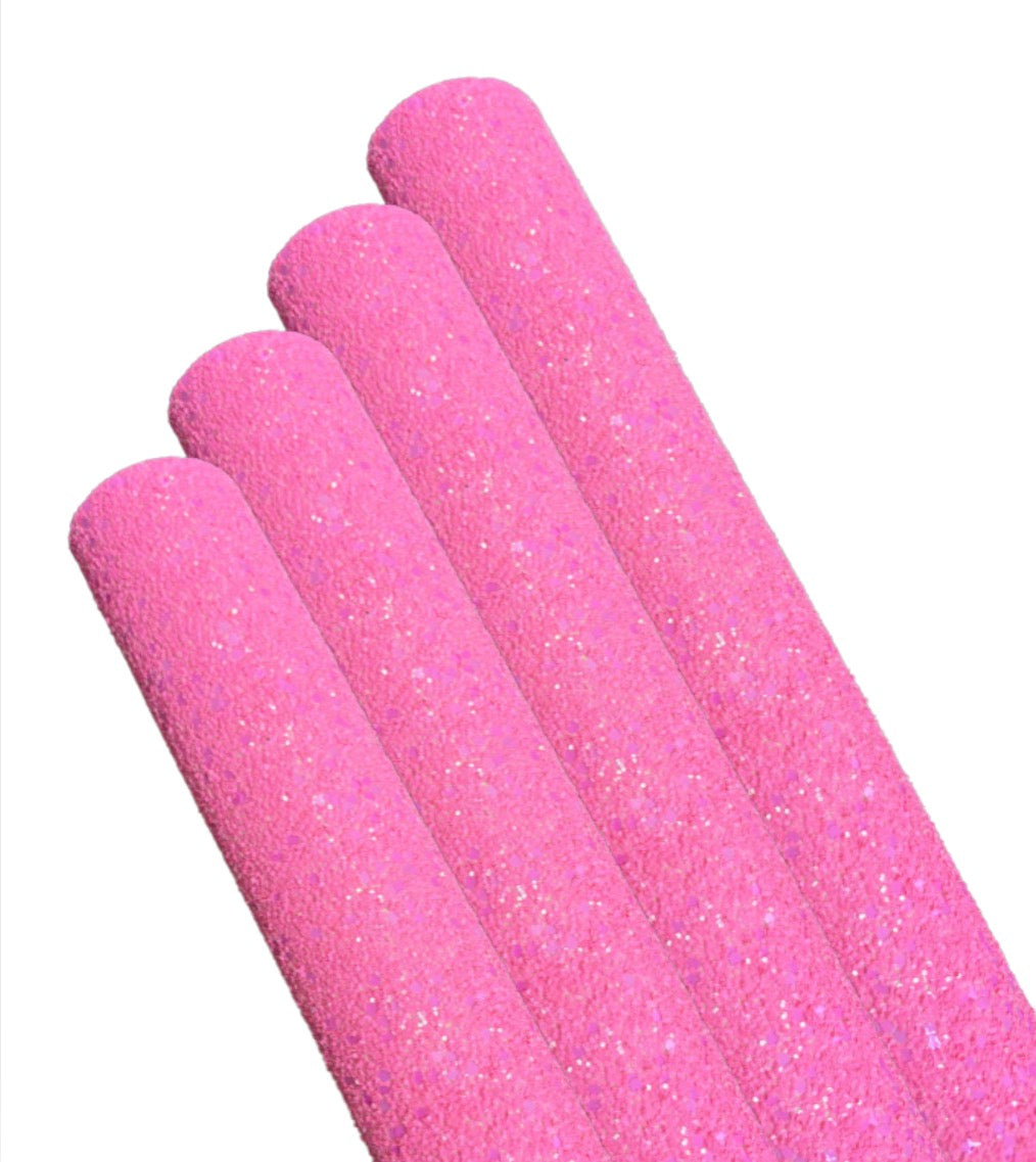 Barbie Hot pink chunky glitter fabric A4