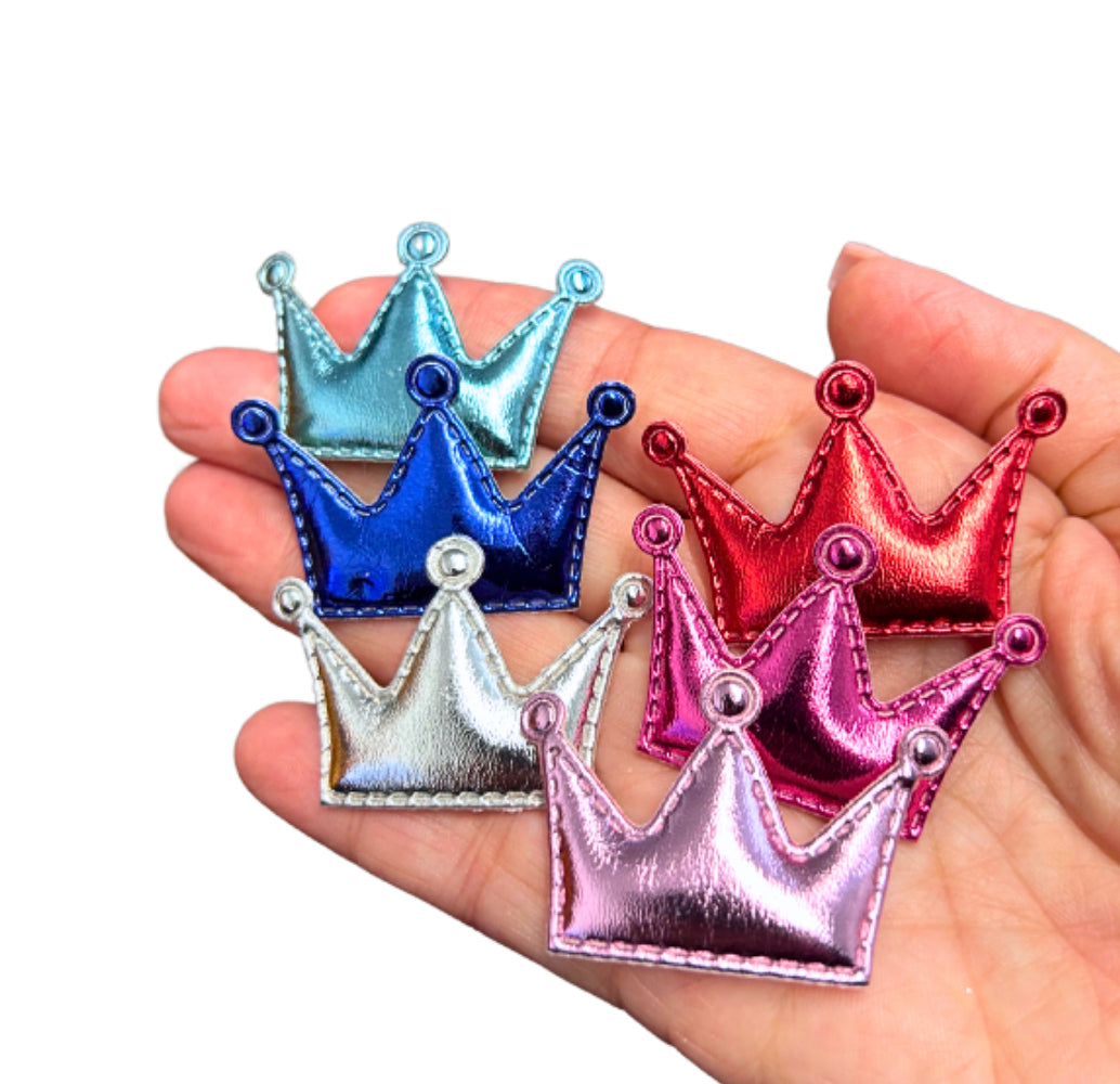 Padded crown embellishments 5.5cm (6 colours)
