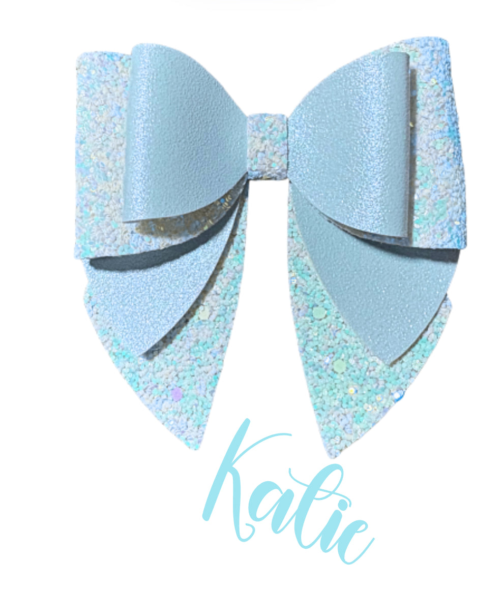“Katie”Layered Sailor layered Plastic plastic hairbow template 3.5”