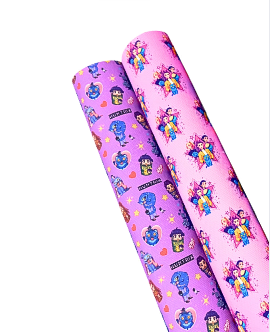 A4 K pop two piece canvas fabric set