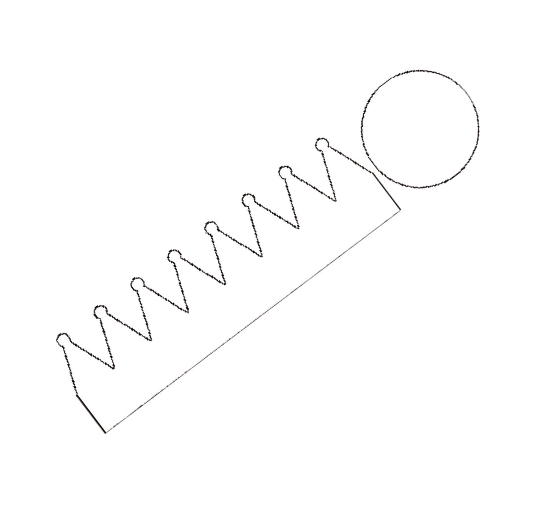 Toddler crown plastic template