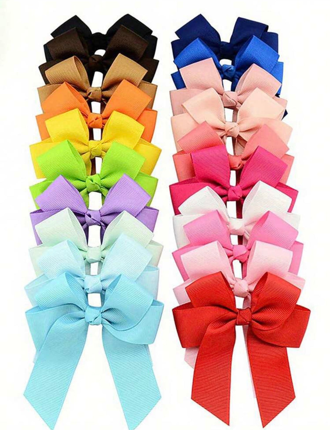 4” Grosgrain Hair bows with clips (perfect to heat transfer on tails)