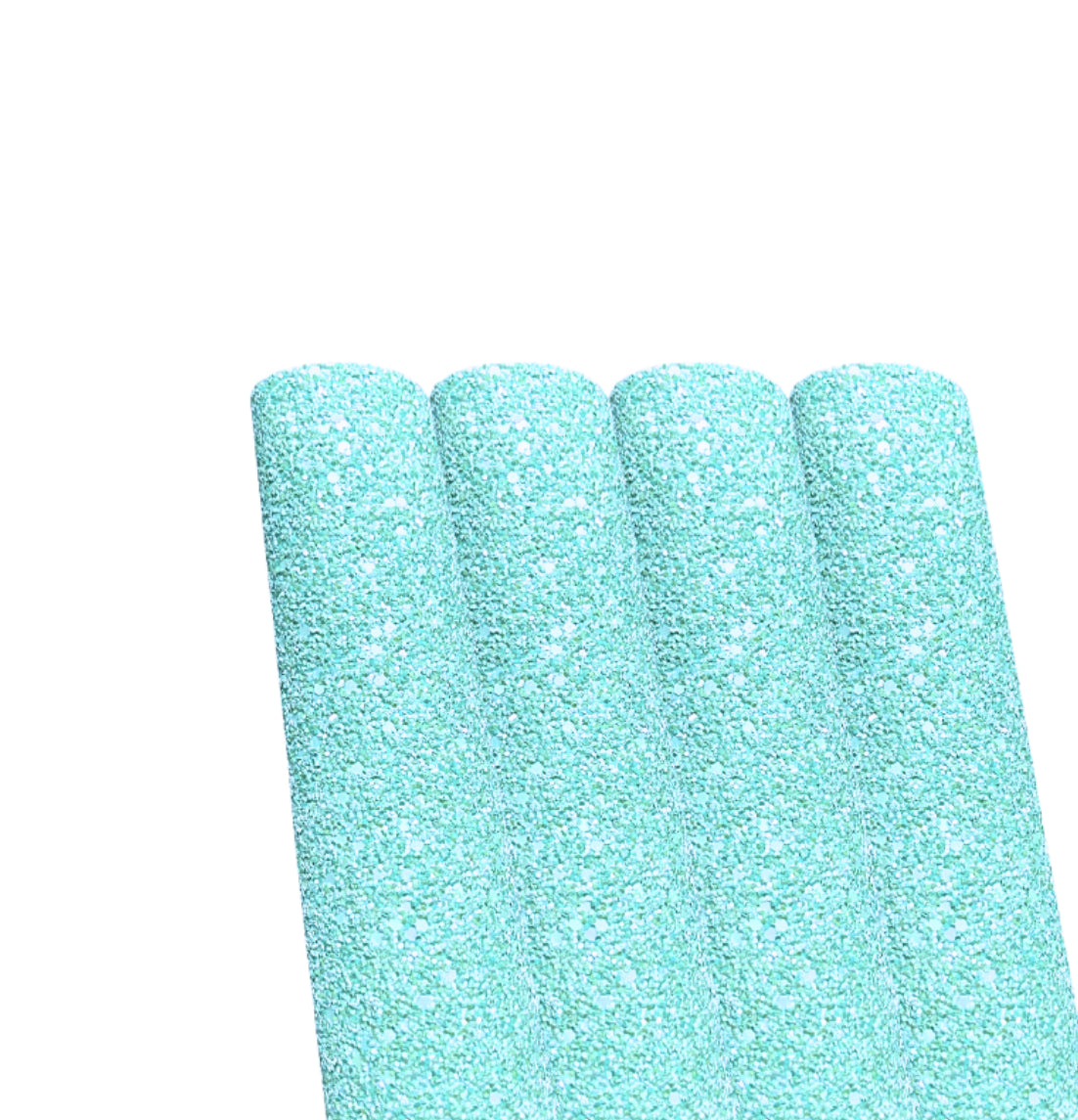 Pastel mint matte chunky glitter fabric A4