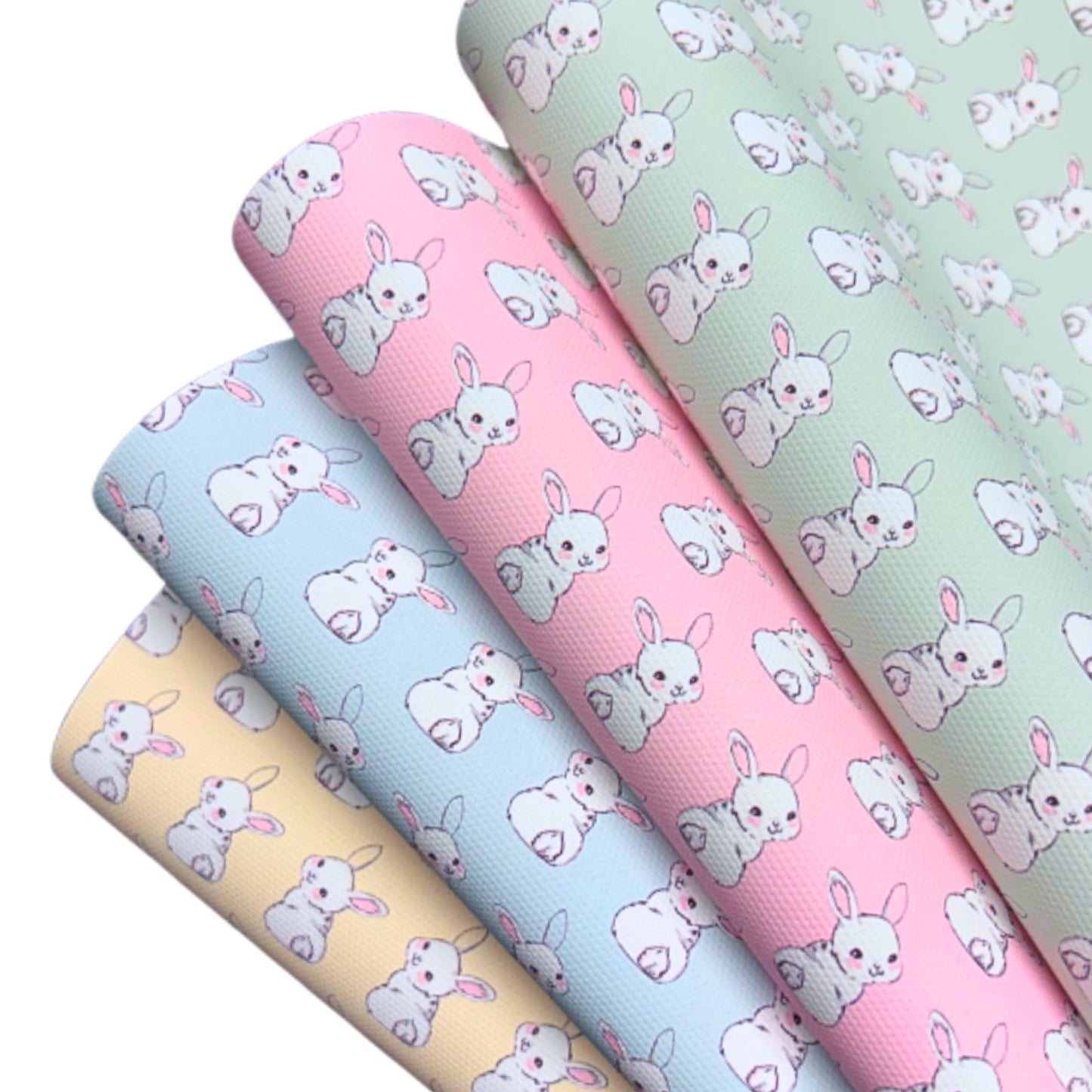 Stunning love bunny themed canvas fabric A4