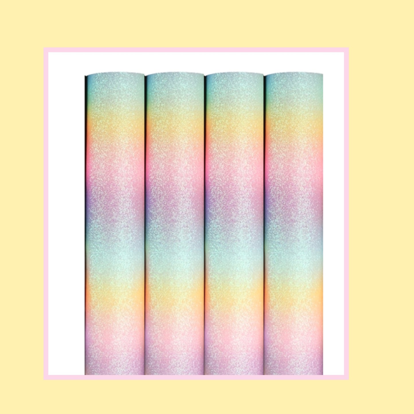 Pastel Ombre Rainbow fine glitter fabric A4