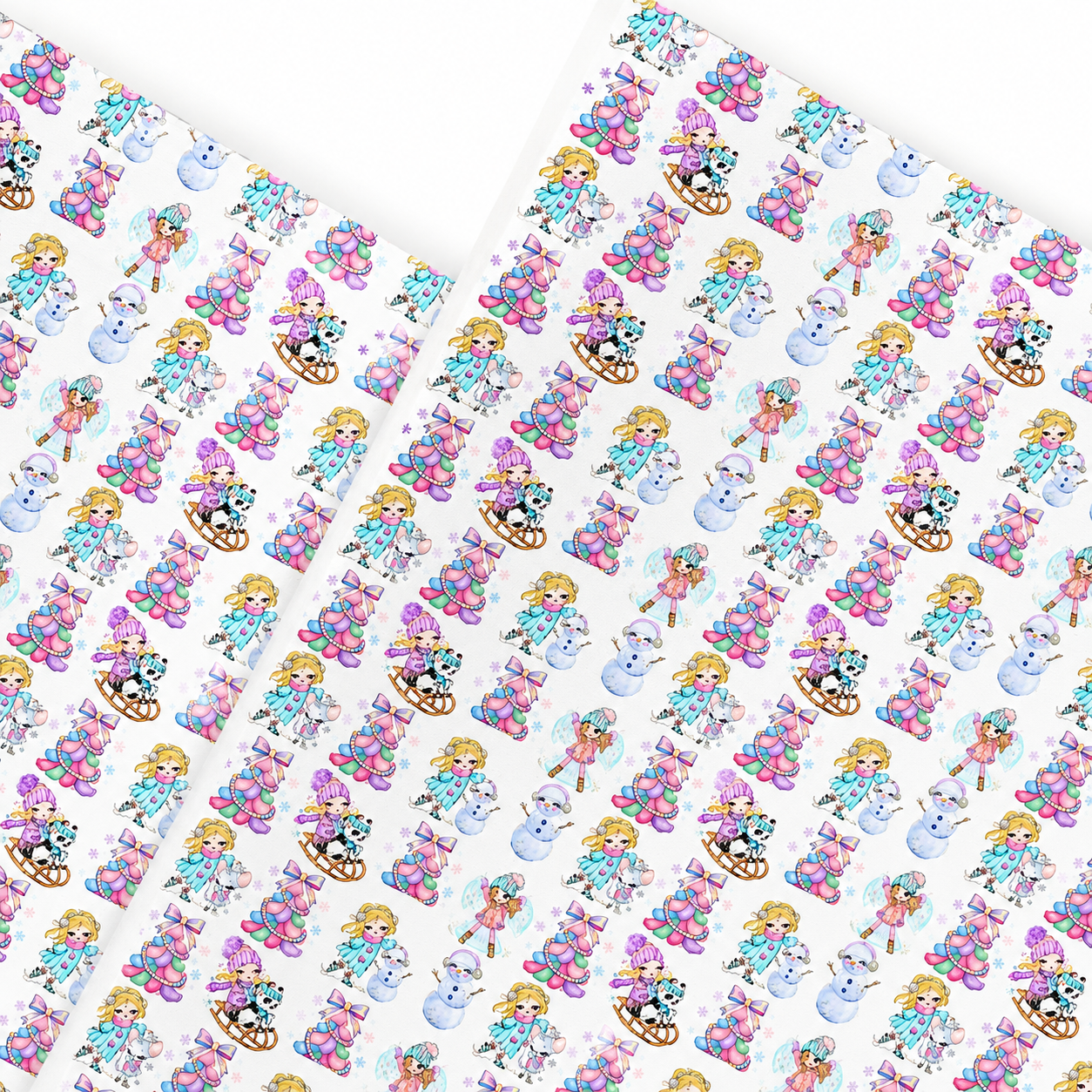 Christmas winter themed themed 280gsm canvas fabric A4