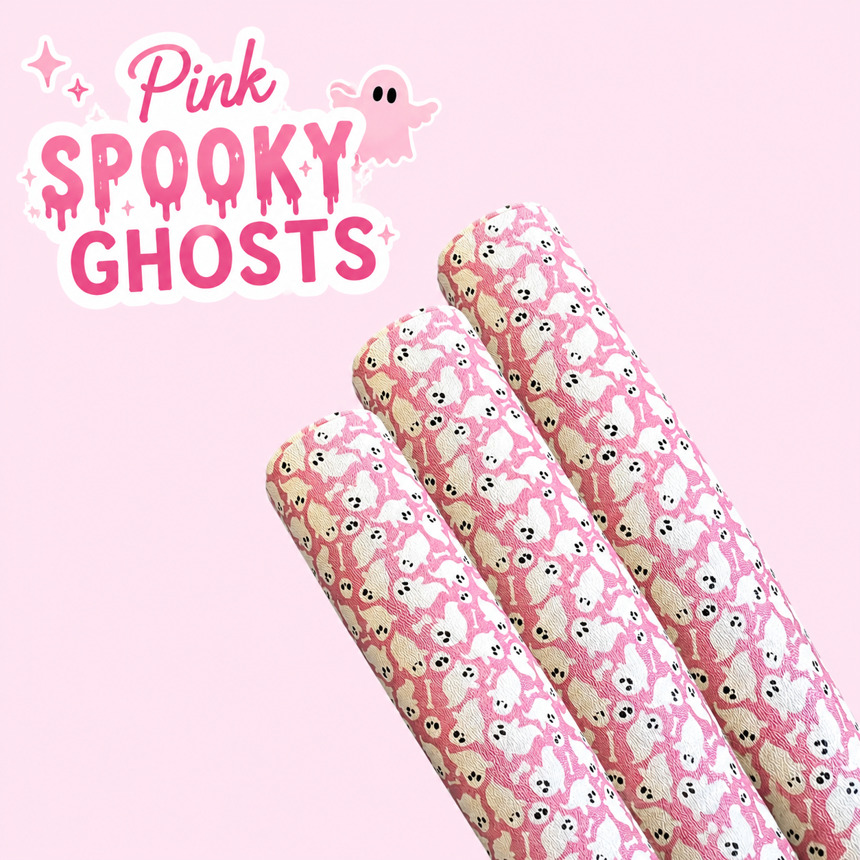 Spooky ghosts Leatherette fabric A4