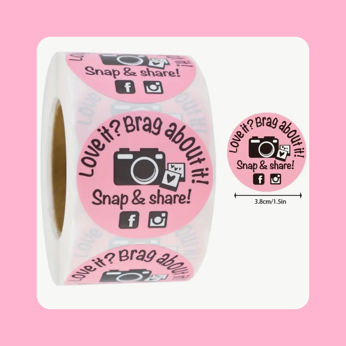 Snap & Share Review Stickers 38mm x 20