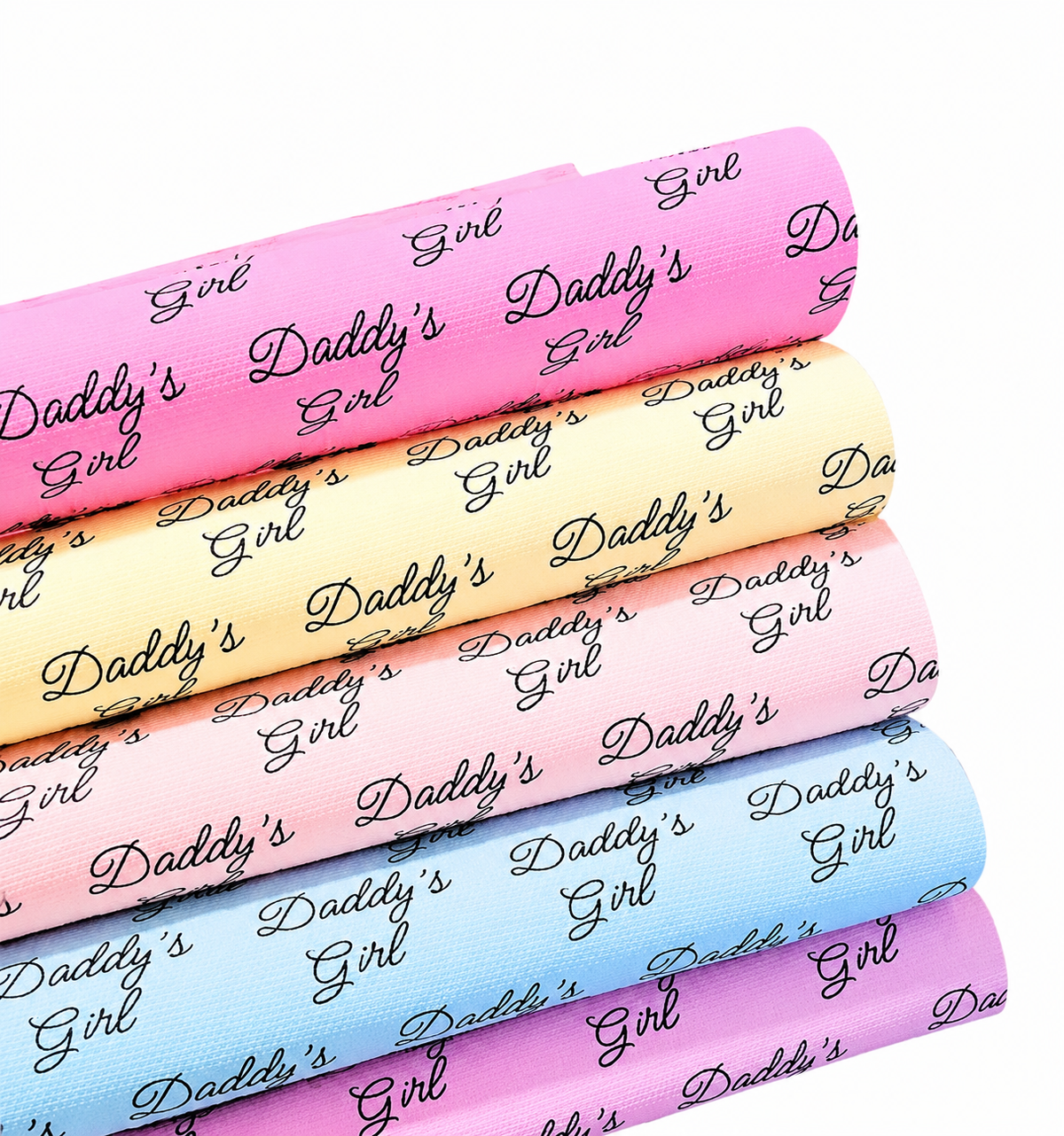 5 piece Daddy’s Girl Canvas fabric set