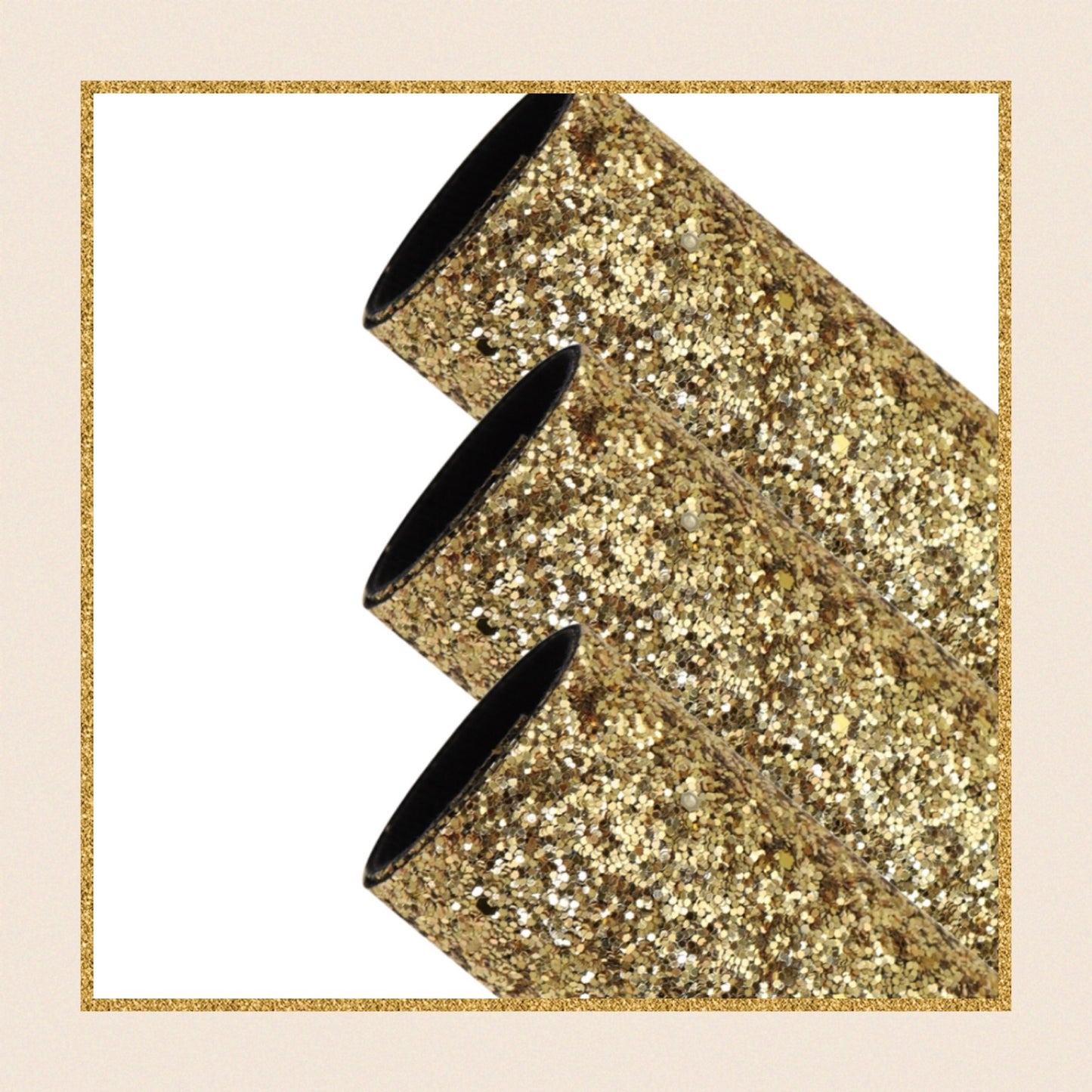 Rudolf Gold premium cotton twill glitter fabric A4