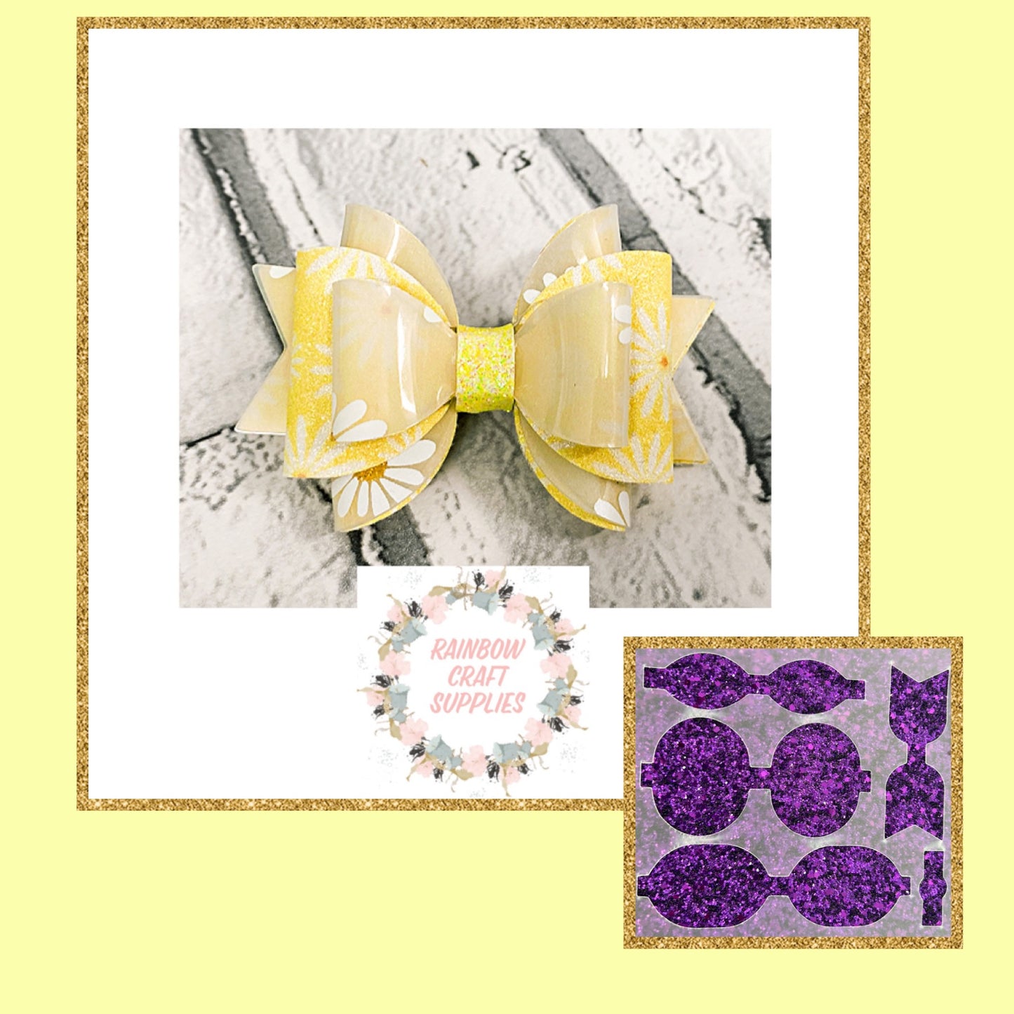 3” Daisy double plastic Hair bow stencil