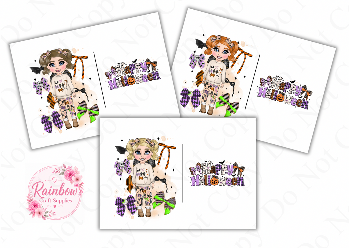 10 x Halloween Hair bows display cards