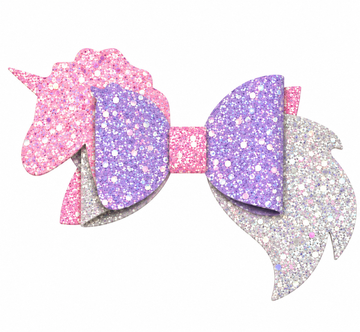 Unicorn Hair bow plastic hair bow template 4”