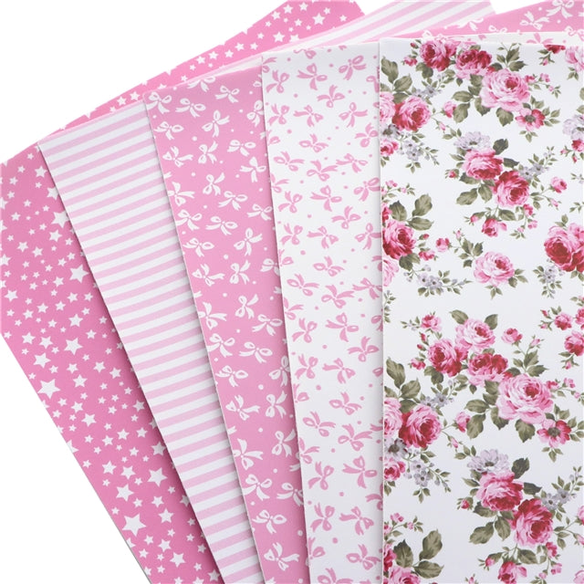 5 Piece Pink themed leatherette set