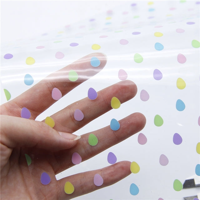 Easter Eggs transparent vinyl fabric A4