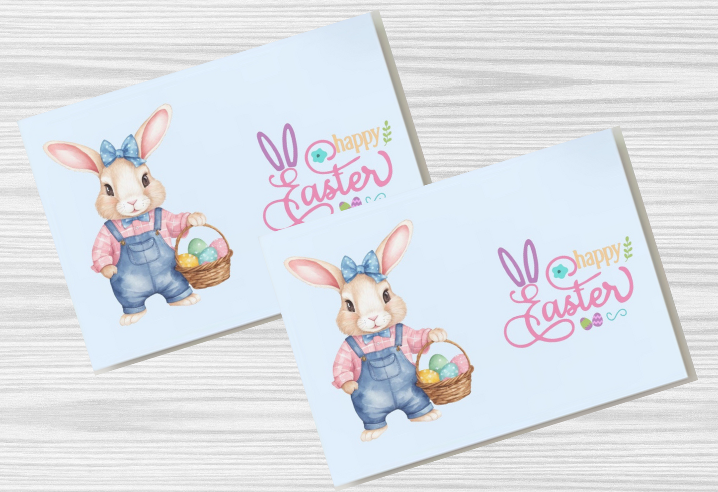 10 x In house printed bow display cards Bunny