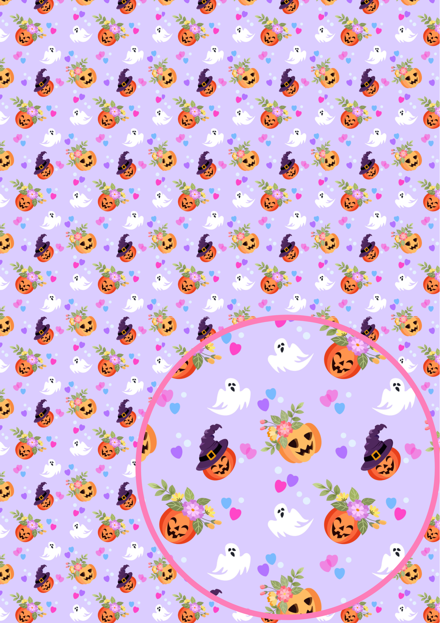 Pumpkin printed premium canvas fabric fabric