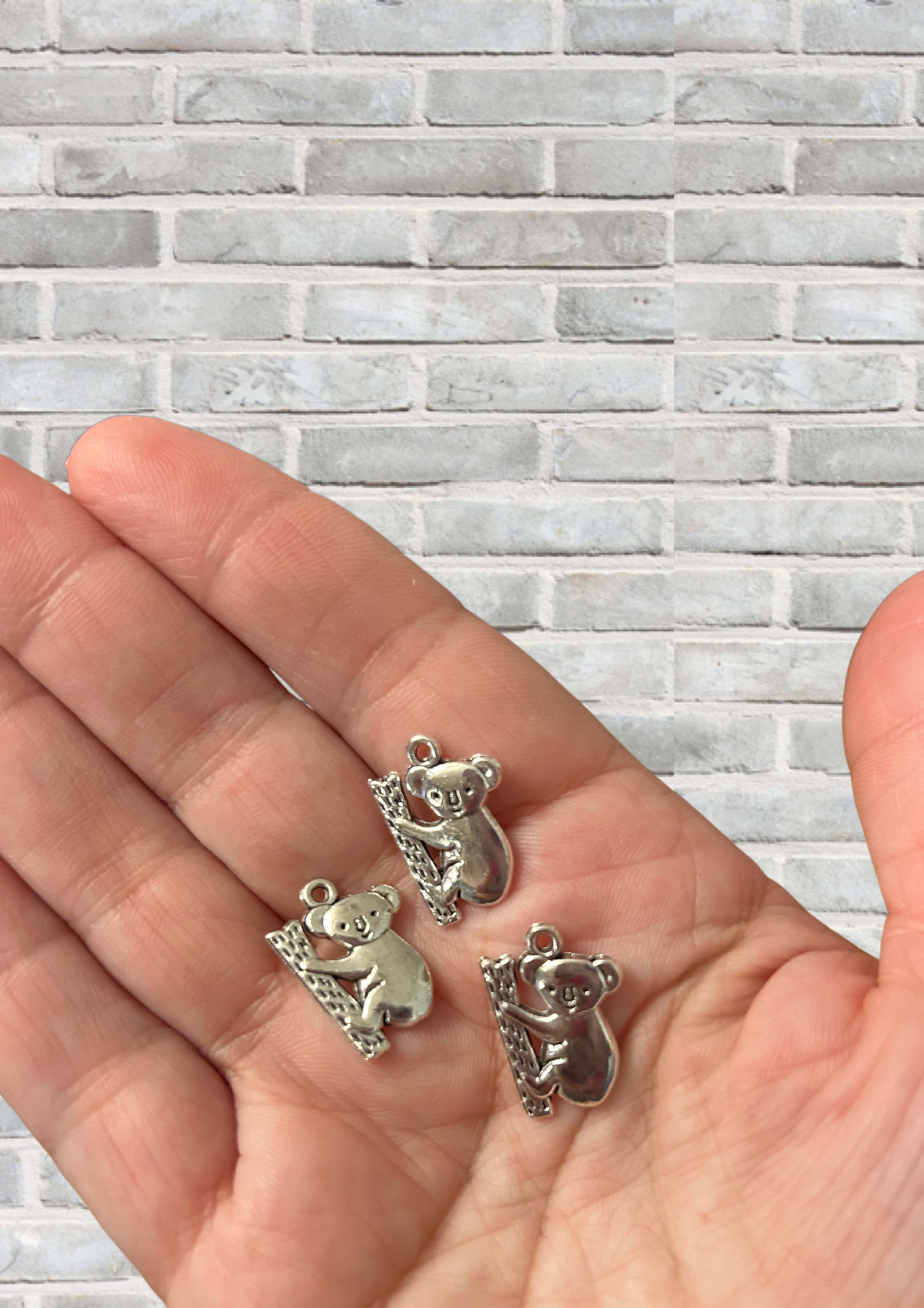 Koala silver colour charms