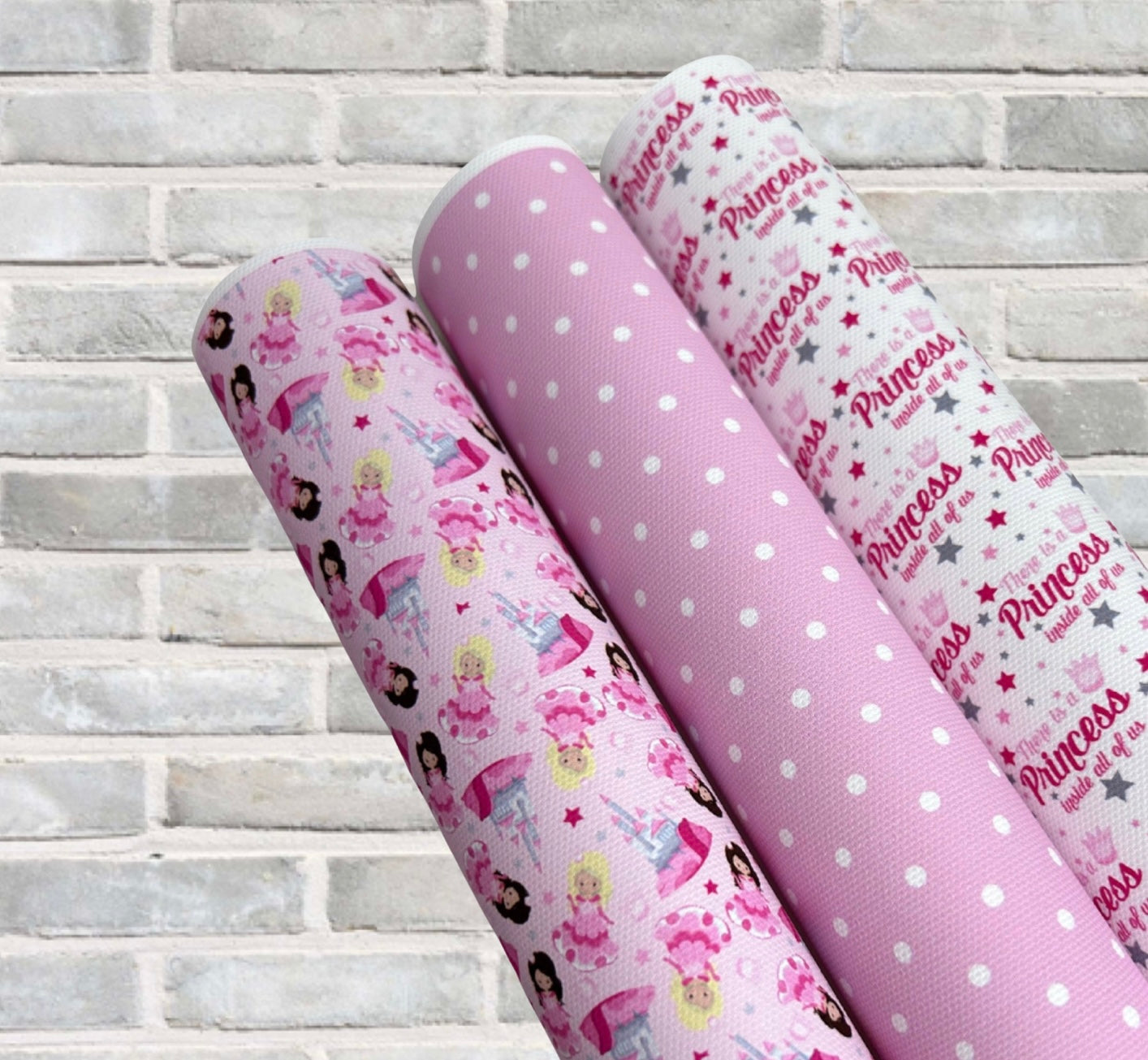 3 piece princesses themed fabric set