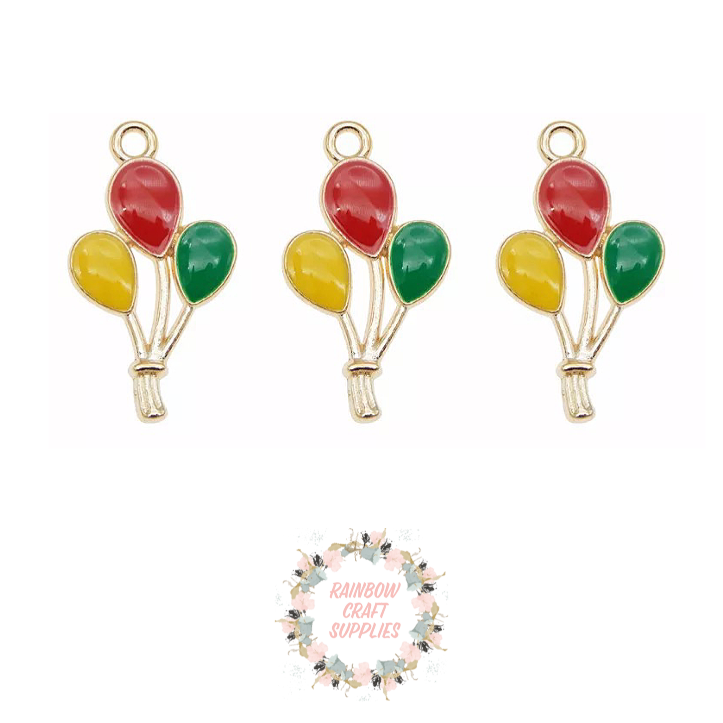 Birthday balloons enamel charms