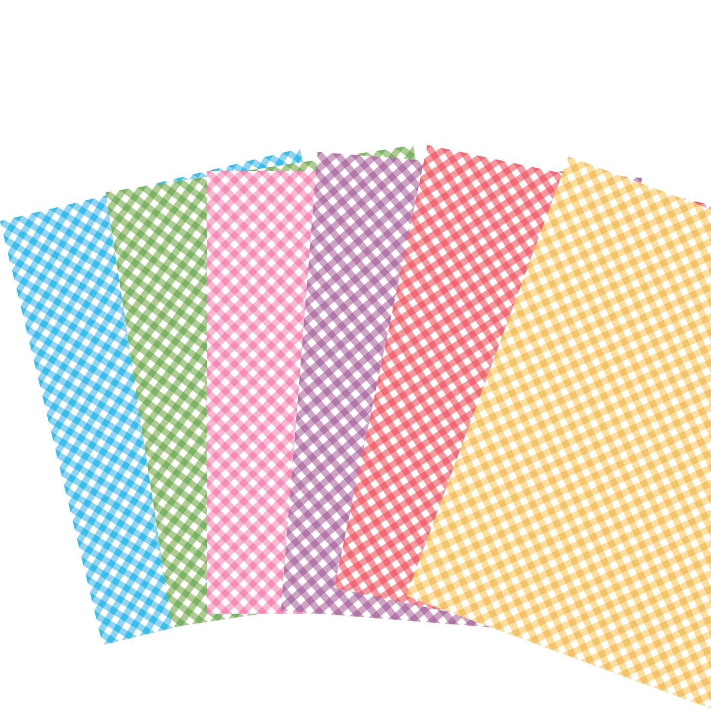 Gingham diagonal printed canvas fabric set