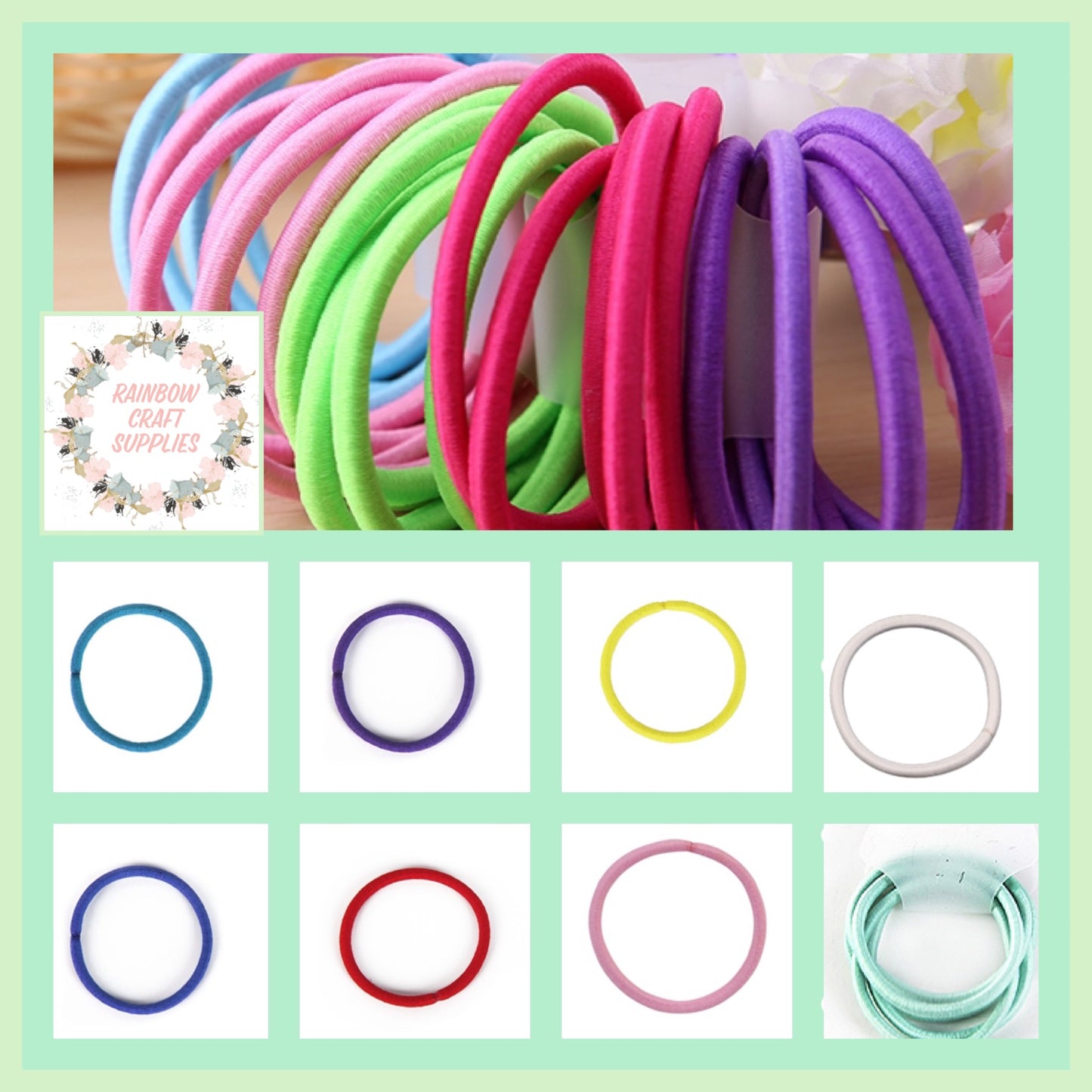 10 x super strong endless thick hair bobbles