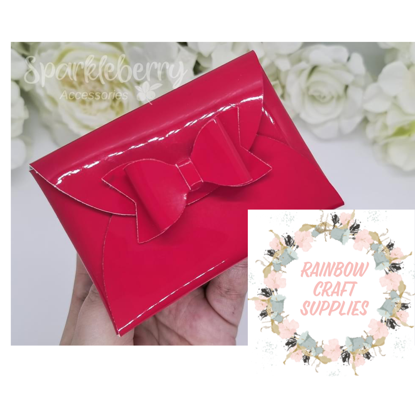 No sew card purse 9.25 x 7.25 cm digital download(no bow included )