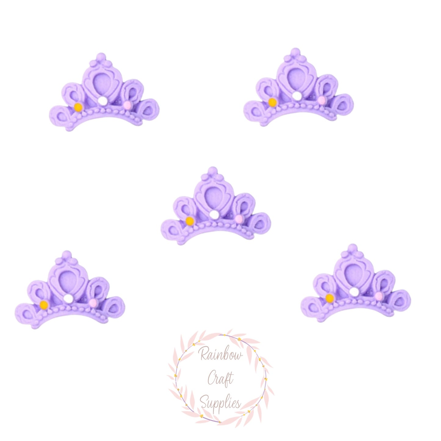 Lilac crown flatback embellishments