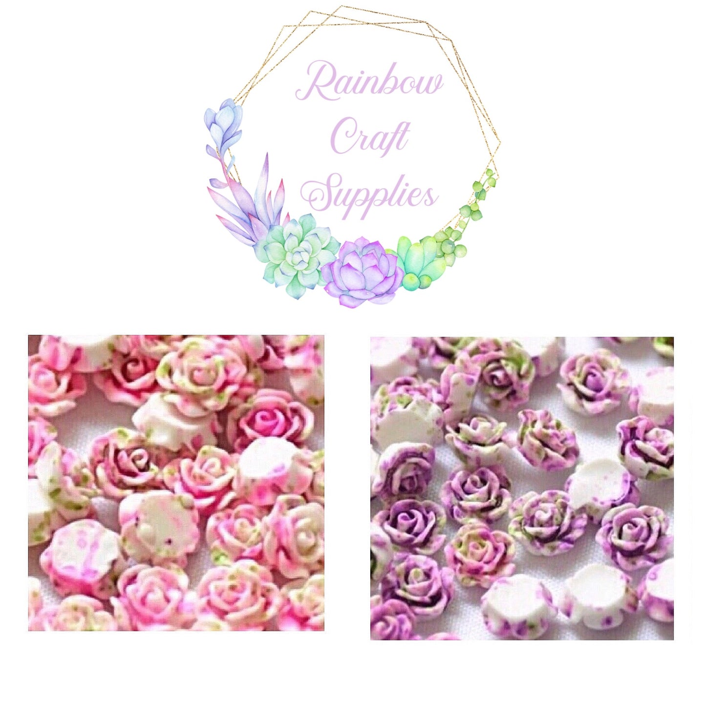 10 x flower resin flatback Embellishments 4 Colours Available