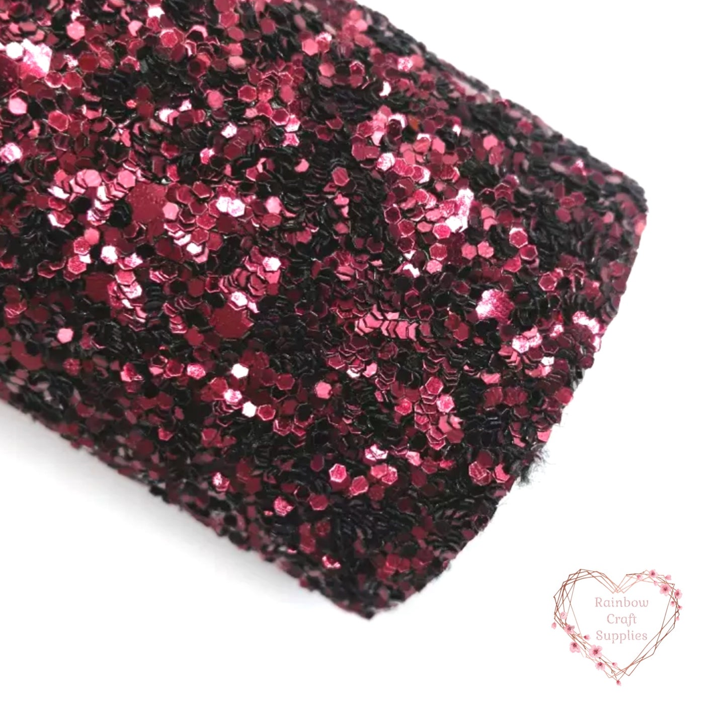 Burgundy glitter fabric A4