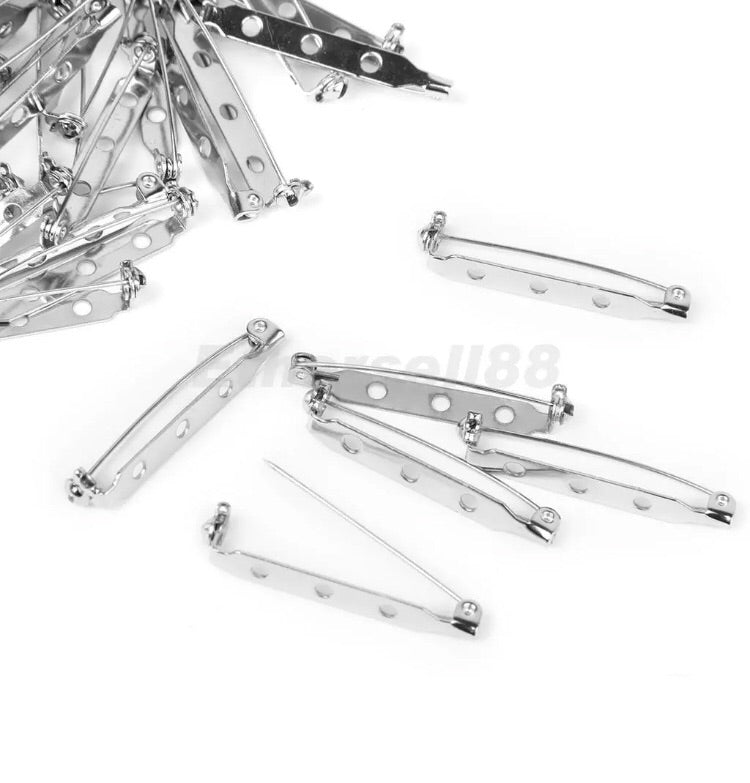 Large brooch clips x 5