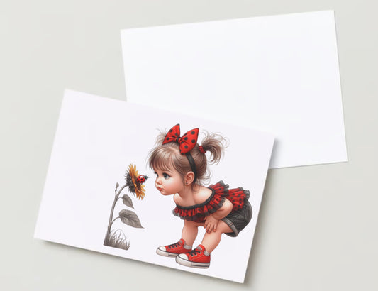 10 x In house printed bow display cards “Ladybugs”