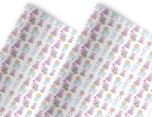 Cutest Christmas themed themed 280gsm canvas fabric A4