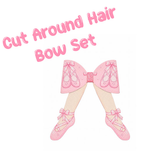 4 x Cut around Ballerina Diy hair bows & Legs 3.5”