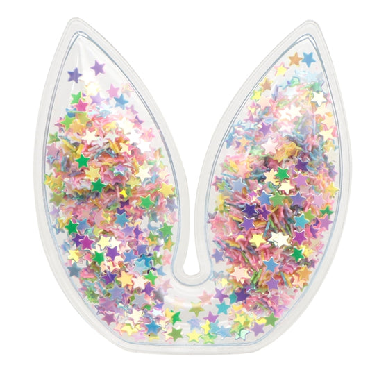 Shaker style pvc Bunny ears embellishments mixed sequins