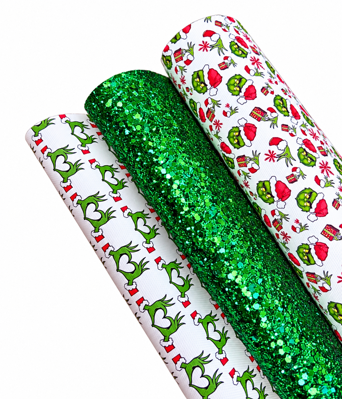 3 Piece Christmas themed fabric set A4 Grouchy Monster