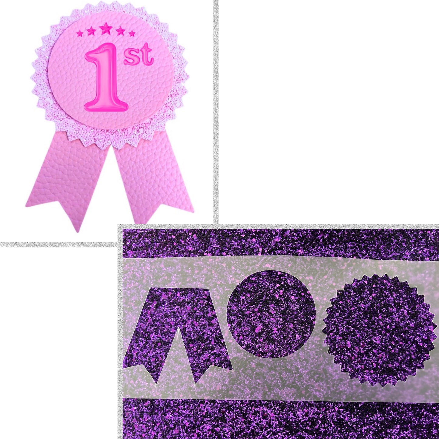 Large Birthday Badge plastic Hair bow stencil