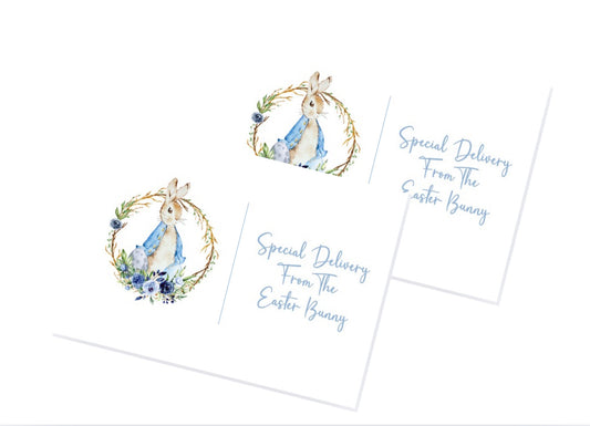 10 x In house printed bow display cards Easter Bunny